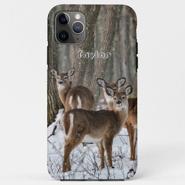Capa Para iPhone 11 Pro Max Veado de inverno (Verso)