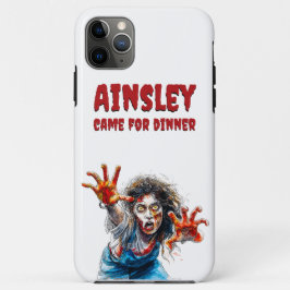 Capa Para iPhone 11 Pro Max Veio para o Janto Zombie Creepy Halloween