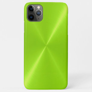 Capa Para iPhone 11 Pro Max verde limão brilhante Stainless Steel Metal