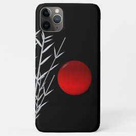 Capa Para iPhone 11 Pro Max Vermelho-sol preto branco
