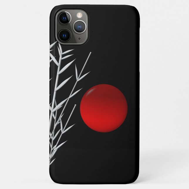 Capa Para iPhone 11 Pro Max Vermelho-sol preto branco (Verso)