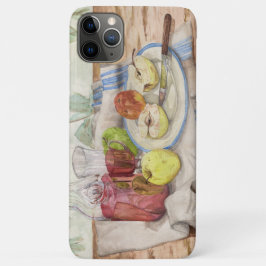 Capa Para iPhone 11 Pro Max Vida estática da pintura de fruta e vinho