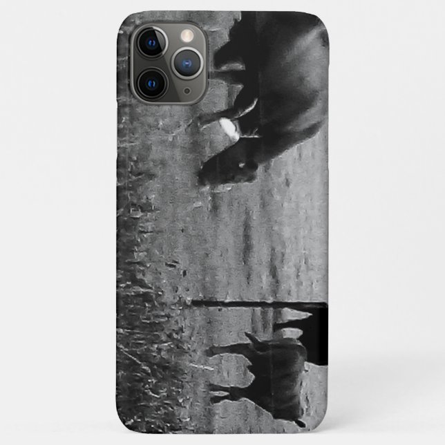 Capa Para iPhone 11 Pro Max Vida fazenda, família de vacas (sem texto)- (Verso)