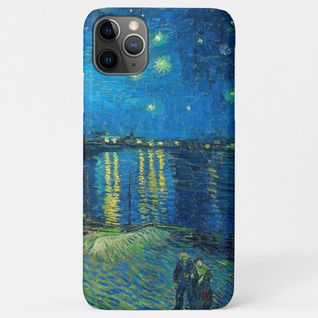 Capa Para iPhone 11 Pro Max Vincent Van Gogh Noite Estrelada Sobre O Rhone (Verso)
