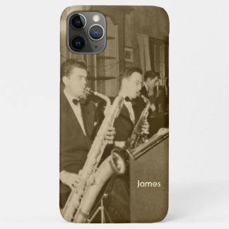 Capa Para iPhone 11 Pro Max Vintage Saxofone Grande Banda Pessoal
