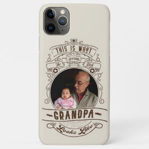 Capa Para iPhone 11 Pro Max Vintage World's Best Grandpa Quote Quote Foto
