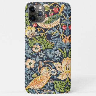 Capa Para iPhone 11 Pro Max William Morris Strawberry Thief Padrão Floral