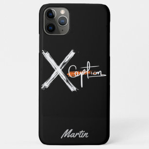 Capa Para iPhone 11 Pro Max X Ception   Legal nome personalizado preto e branc