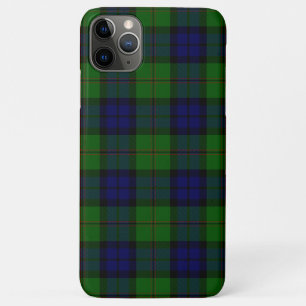 Capa Para iPhone 11 Pro Max xadrez azul verde Dundas tartan