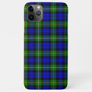 Capa Para iPhone 11 Pro Max Xadrez azul verde tartan Campbell