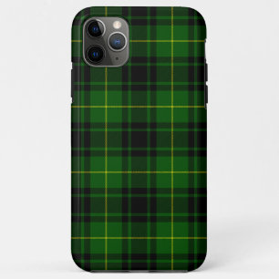 Capa Para iPhone 11 Pro Max Xadrez verde MacArthur tartan