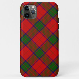 Capa Para iPhone 11 Pro Max xadrez vermelho e verde tartan Robertson