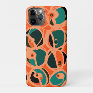 Capa Para iPhone 11 Pro MAZIPOODLES Olho Espião Laranja Azul-marinho Preto