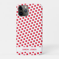Médico Personalizado - Padrão Simples da Cruz Verm