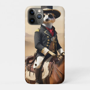 Capa Para iPhone 11 Pro Meerkat Em Um Cavalo Pode Ser O Único Estranho