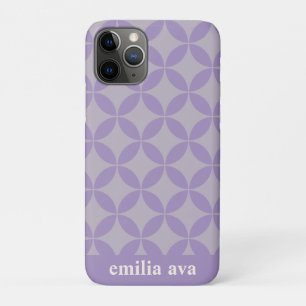 Capa Para iPhone 11 Pro Meio século Roxo e Lilac Moderno Personalizado