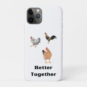 Capa Para iPhone 11 Pro Melhor Juntos. Galinhas, humor, engraçado