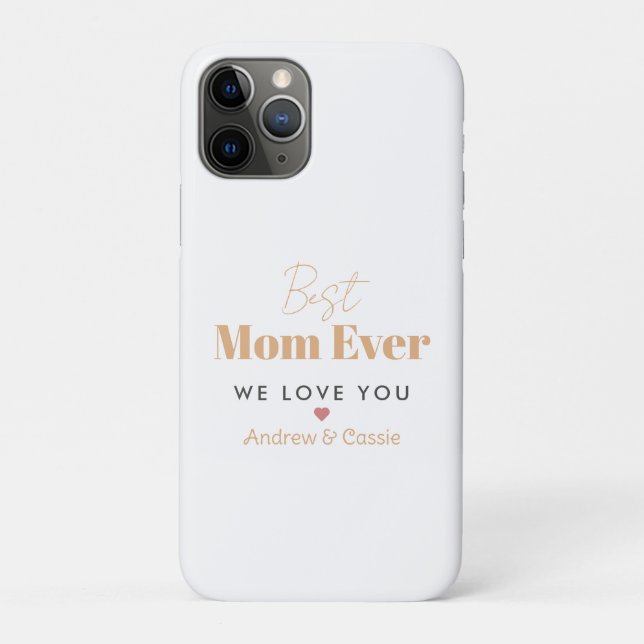 Capa Para iPhone 11 Pro Melhor mãe de sempre (Verso)