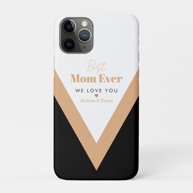 Capa Para iPhone 11 Pro Melhor mãe de sempre (Verso)