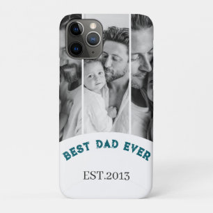 Capa Para iPhone 11 Pro Melhor Pai do Mundo Colagem de Múltiplas Fotos Per