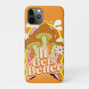 Capa Para iPhone 11 Pro Melhora Boas Vibes e Groovy Sente-se Retroto C