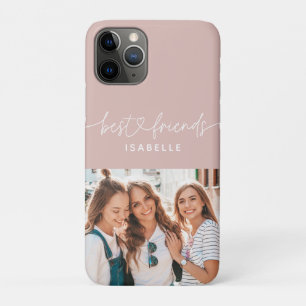 Capa Para iPhone 11 Pro Melhores amigos da tipografia feminina com script