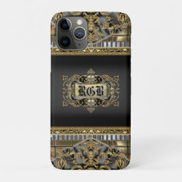 Capa Para iPhone 11 Pro Mentorsteen Elegante Monograma Vitoriano