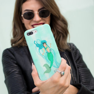 Capa Para iPhone 11 Pro Mermaid Green Tail Girly Blue Pessoal