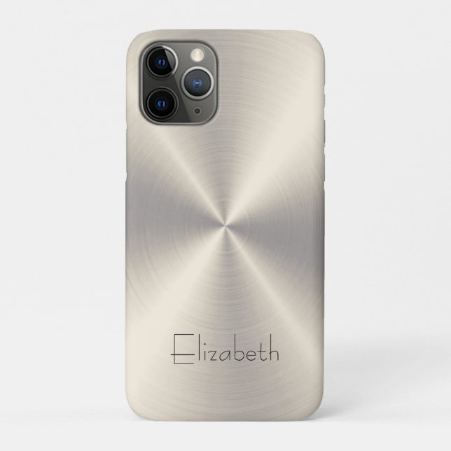 Capa Para iPhone 11 Pro Metal de aço inoxidável (Verso)