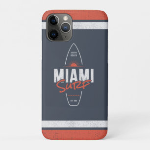 Capa Para iPhone 11 Pro Miami Surf – Design de Surfboard Sunset Vintage da