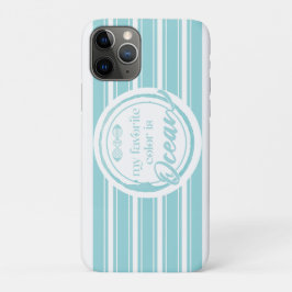 Capa Para iPhone 11 Pro Minha cor favorita é Toalha de Praia do Oceano
