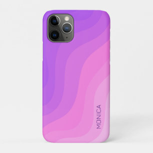 Capa Para iPhone 11 Pro Mínimo de nome feminino púrpura cor-de-rosa