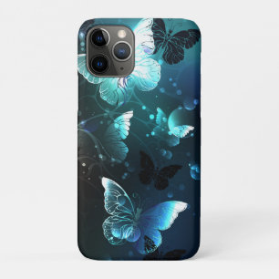 Capa Para iPhone 11 Pro Mint Night Butterflies