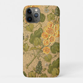 Capa Para iPhone 11 Pro Minúsculas/Minúsculas de Flores Amarelas Anticas