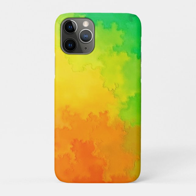 Capa Para iPhone 11 Pro Mistura de cores texturizada (Verso)