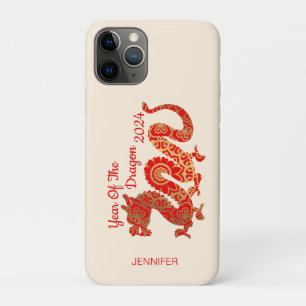 Capa Para iPhone 11 Pro Modern Mandala Dragon 2024 Ano Novo Chinês