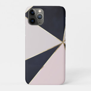 Capa Para iPhone 11 Pro Moderna Tendência Feminina Triângulo Azul Textura