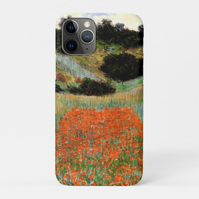 Capa Para iPhone 11 Pro Monet - Poppy Fields em um Hollow próximo de Giver (Verso)