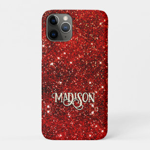Capa Para iPhone 11 Pro Monograma branco quísico vermelho preto
