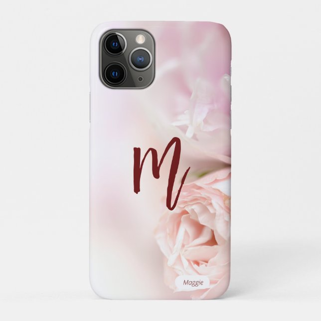 Capa Para iPhone 11 Pro Monograma de fotos personalizado (Verso)