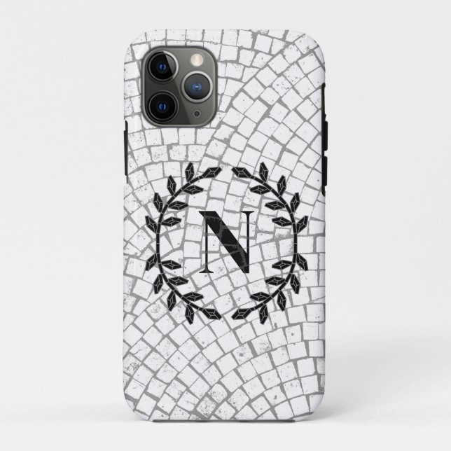 Capa Para iPhone 11 Pro Monograma de Impressão Mosaico (Verso)