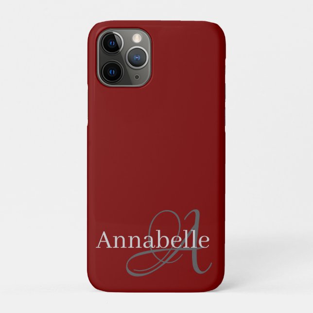 Capa Para iPhone 11 Pro Monograma e Nome (Verso)