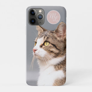 Capa Para iPhone 11 Pro Monograma faça você mesmo foto de gato