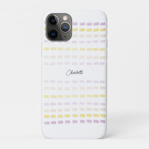 Capa Para iPhone 11 Pro Monograma Modernos em Aquarela Geométrica