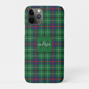 Capa Para iPhone 11 Pro Monograma Personalizado de Clan Duncan Tartan da x