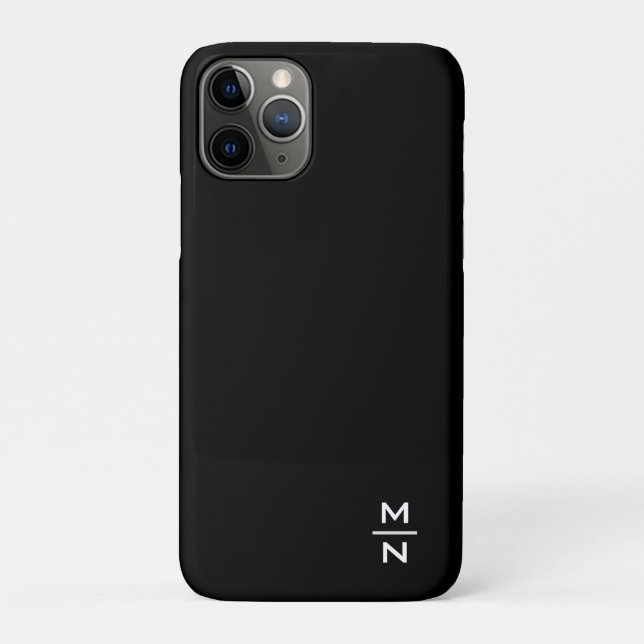 Capa Para iPhone 11 Pro Monograma pessoal personalizável (Verso)