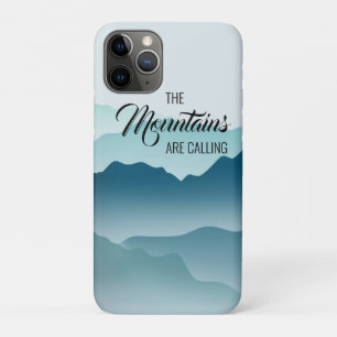 Capa Para iPhone 11 Pro Montanhas onduladas chamam de gradiente azul