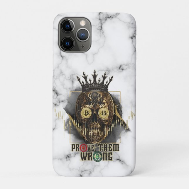 Capa Para iPhone 11 Pro Motivação Cripto | Bitcoin | Prove-os errado  (Verso)