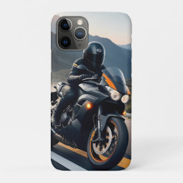 Capa Para iPhone 11 Pro Motociclista a andar de bicicleta de alto desempen