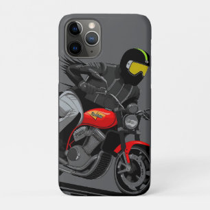 Capa Para iPhone 11 Pro Motociclista pilotando através de uma rua cheia de